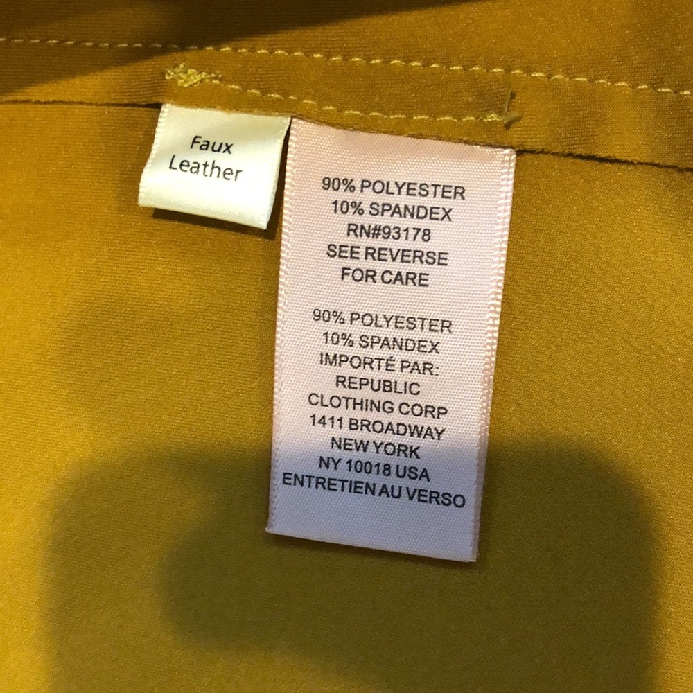 Philosophy Yellow Faux Suede Jacket with Pockets - Picture 6 of 6